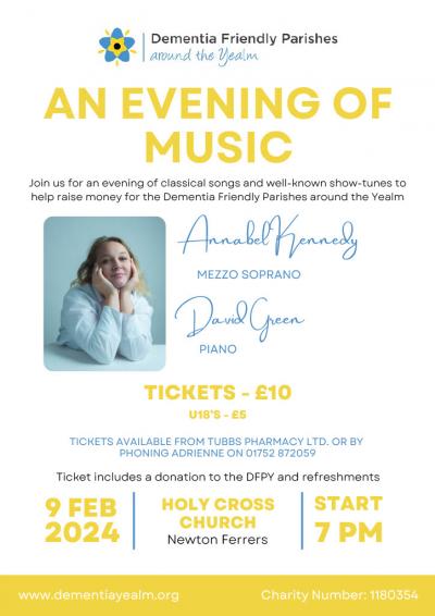 An Evening Of Music - Raising Funds For Dementia Friendly Parishes Around The Yealm