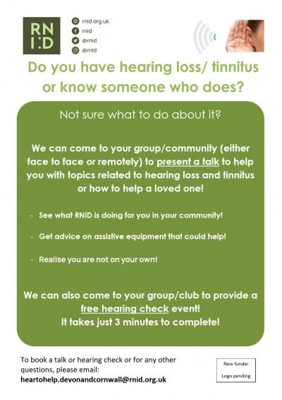 RNID - Sessions Near You and Book a Group Talk